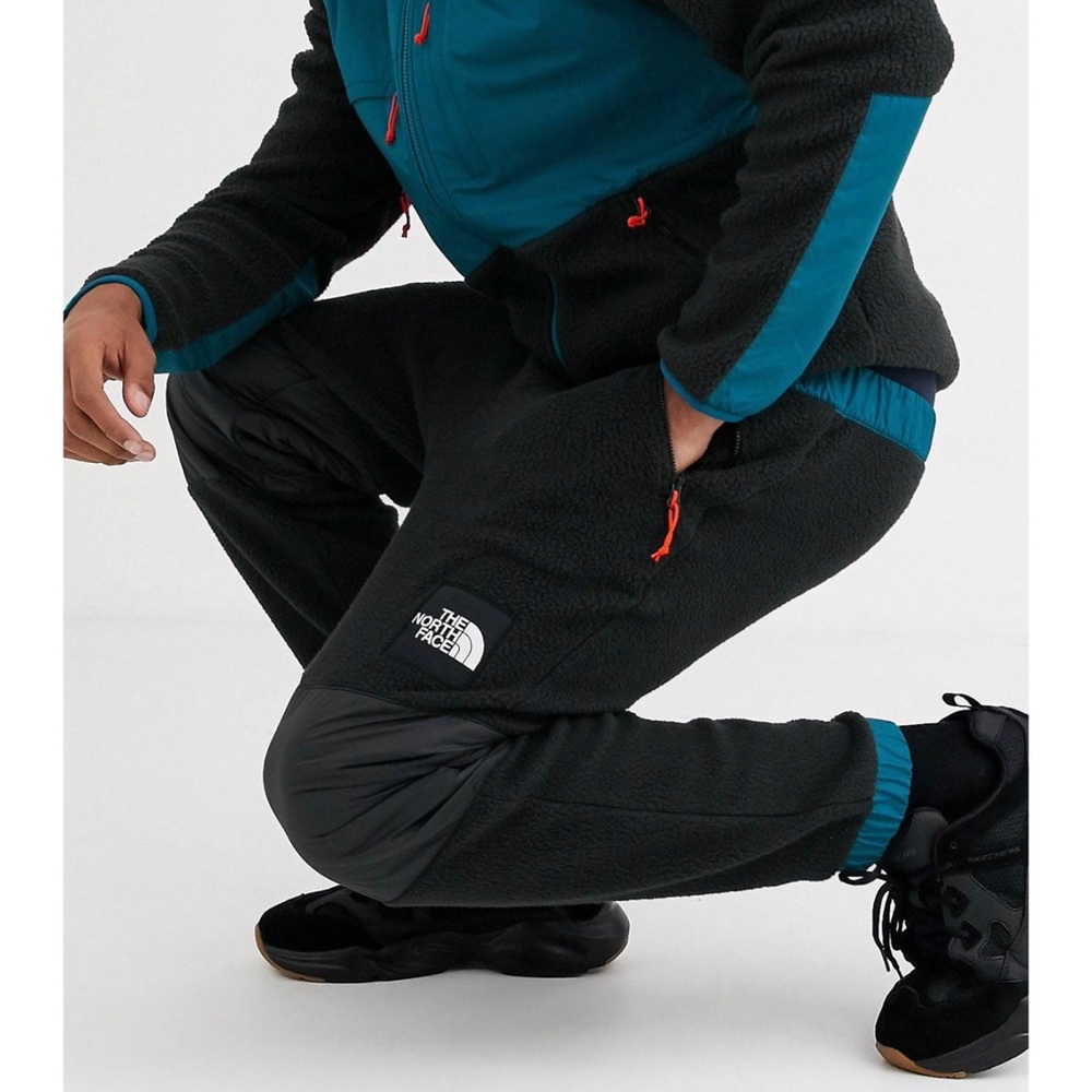 Unisex North Face Denali Fleece Pant in Blue Coral/Black